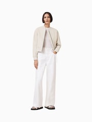 AllSaints Onyx White Orten Bomber Jacket - Image 4 of 7