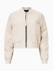 AllSaints Onyx White Orten Bomber Jacket - Image 7 of 7