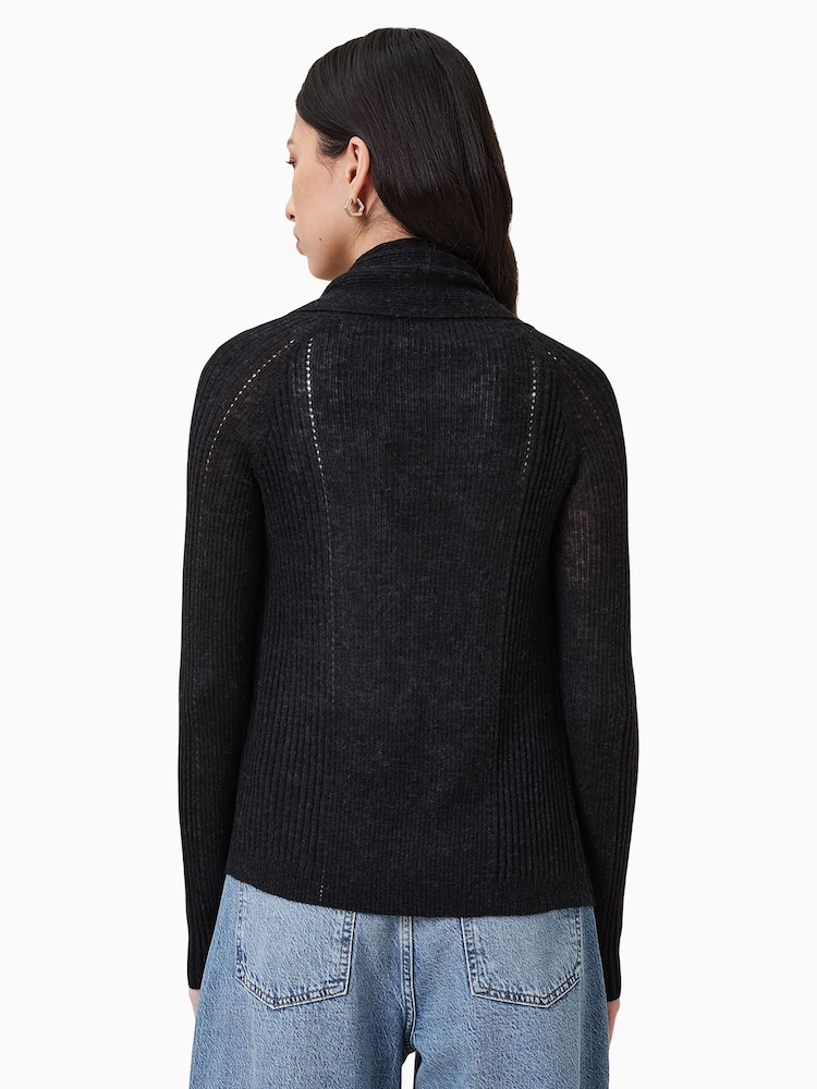 AllSaints Black Harper Cardigan - Image 10 of 11