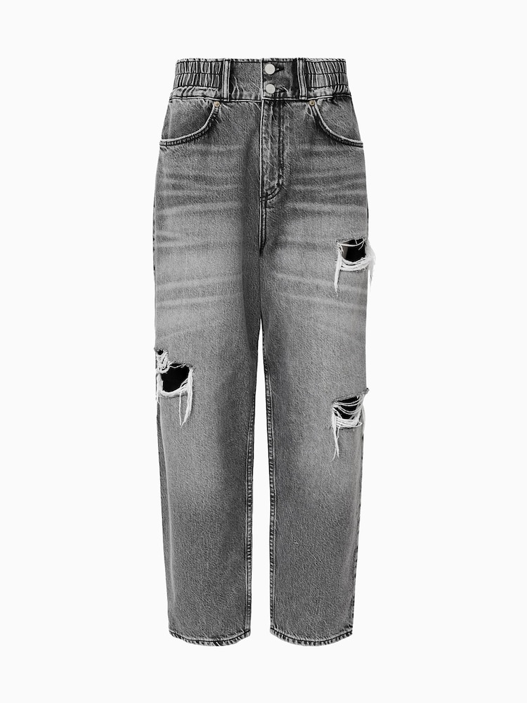 AllSaints Grey Daisy Barrel Jeans - Image 8 of 8