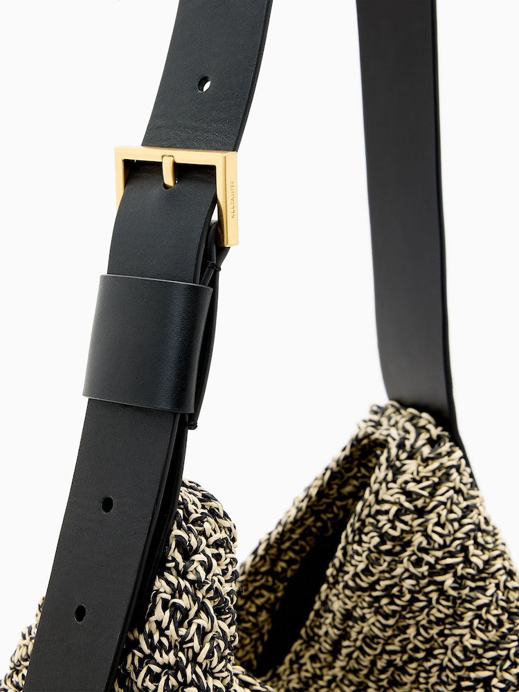 AllSaints Black Asha Paper Shoulder Bag - Image 2 of 7