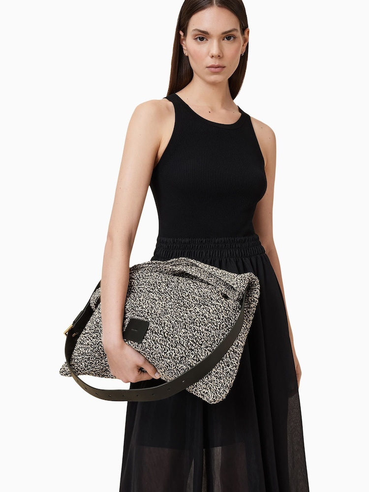 AllSaints Black Asha Paper Shoulder Bag - Image 7 of 7