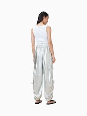 AllSaints Grey Kaye Trousers - Image 2 of 8