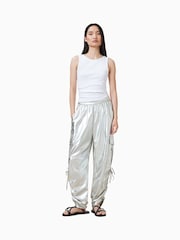 AllSaints Grey Kaye Trousers - Image 3 of 8