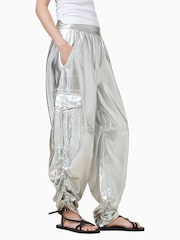 AllSaints Grey Kaye Trousers - Image 5 of 8