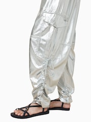 AllSaints Grey Kaye Trousers - Image 6 of 8