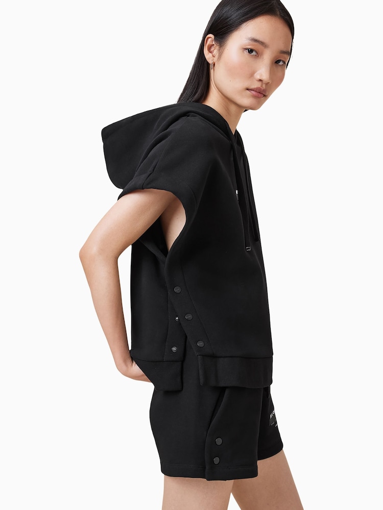 AllSaints Black Sorri SL Hoodie - Image 9 of 11
