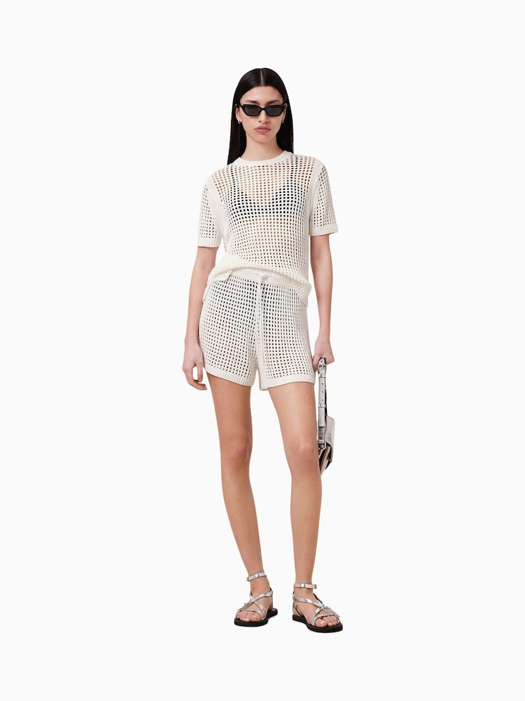 AllSaints White Paloma Shorts - Image 1 of 7