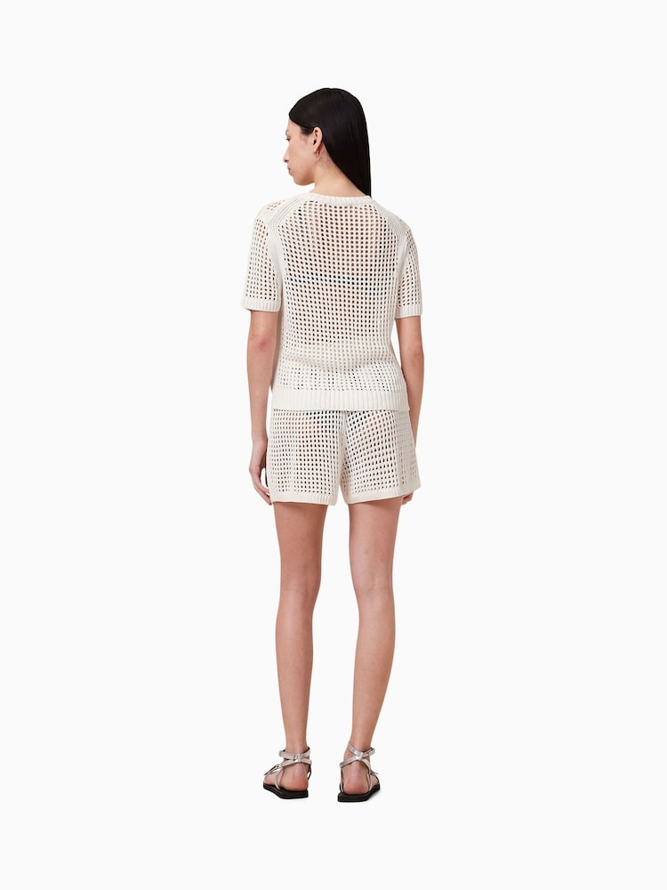 AllSaints White Paloma Shorts - Image 6 of 7