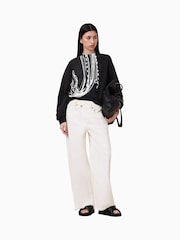 AllSaints Black Metallo Dana 100% Cotton Sweatshirt - Image 3 of 8