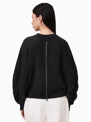 AllSaints Black Metallo Dana 100% Cotton Sweatshirt - Image 7 of 8