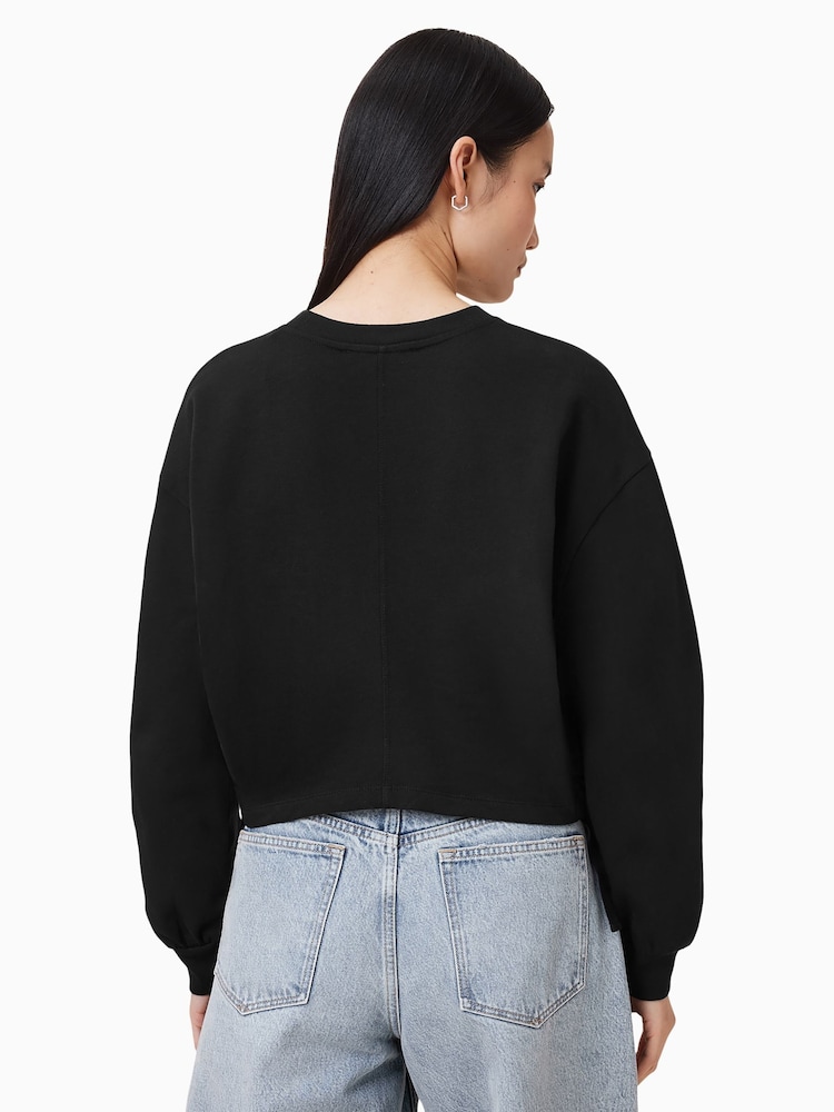 AllSaints Black Mira Haven 100% Cotton Sweatshirt - Image 2 of 7