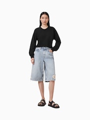 AllSaints Black Mira Haven 100% Cotton Sweatshirt - Image 4 of 7