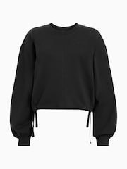 AllSaints Black Mira Haven 100% Cotton Sweatshirt - Image 7 of 7