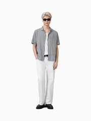 AllSaints Black Tawney 100% Cotton Short Sleeve Shirt - Image 3 of 7