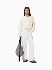 AllSaints White Mira Haven 100% Cotton Sweatshirt - Image 4 of 7