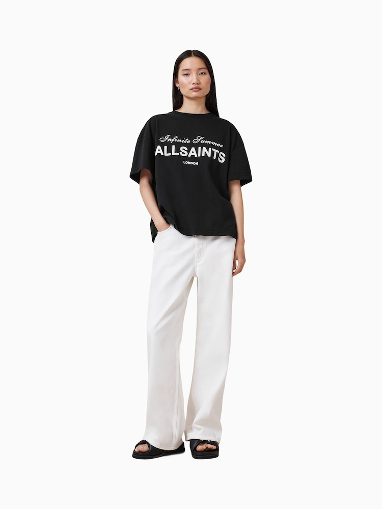AllSaints Black Avri 100% Cotton T-Shirt - Image 5 of 8