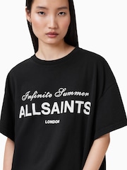 Черный - AllSaints Avri 100% Cotton T-Shirt - Image 6 of 8