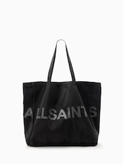 AllSaints Black Large Biggy 100% Organic Cotton Tote Bag - Image 1 of 7
