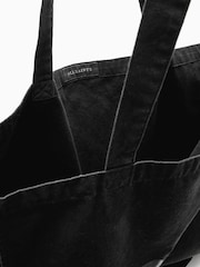 AllSaints Black Large Biggy 100% Organic Cotton Tote Bag - Image 5 of 7