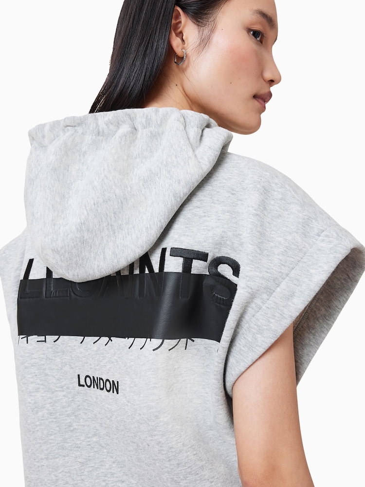 رمادي - AllSaints Sorri SL Hoodie - صورة 2 من 8