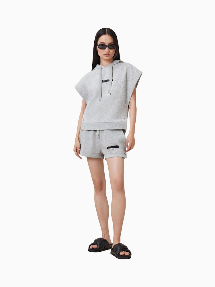 AllSaints Grey Sorri SL Hoodie - Image 3 of 8