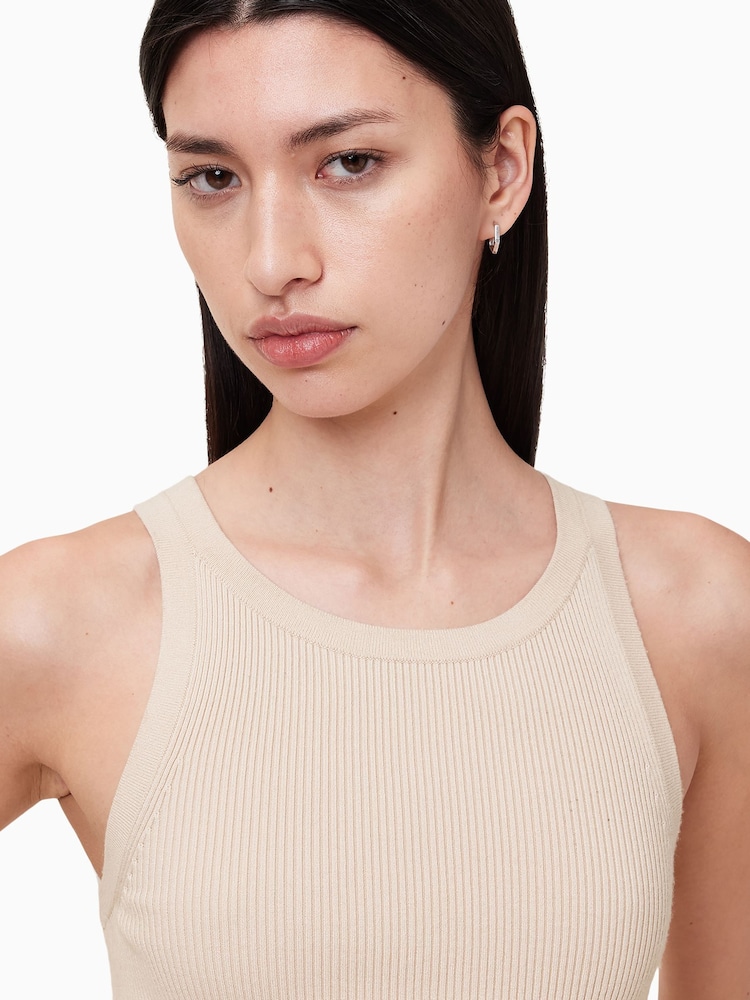 AllSaints Cream Zenia Dress - Image 3 of 8