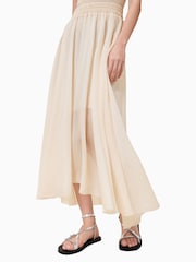 AllSaints Cream Zenia Dress - Image 5 of 8