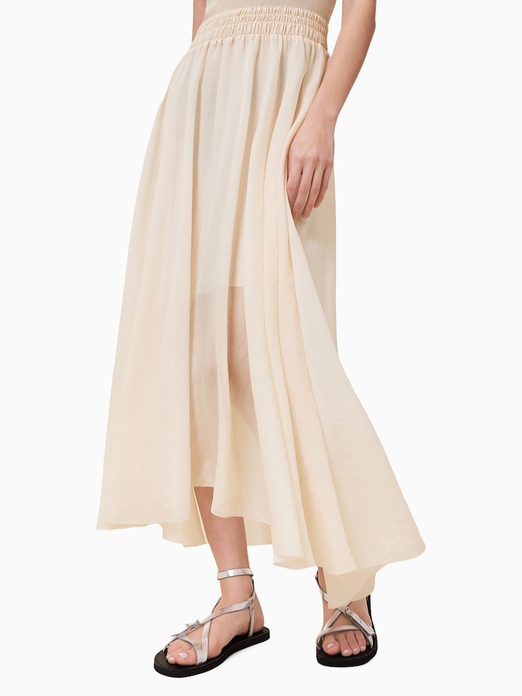 AllSaints Cream Zenia Dress - Image 5 of 8