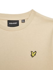 Lyle & Scott Cream 100% Cotton Plain T-Shirt - Image 2 of 3