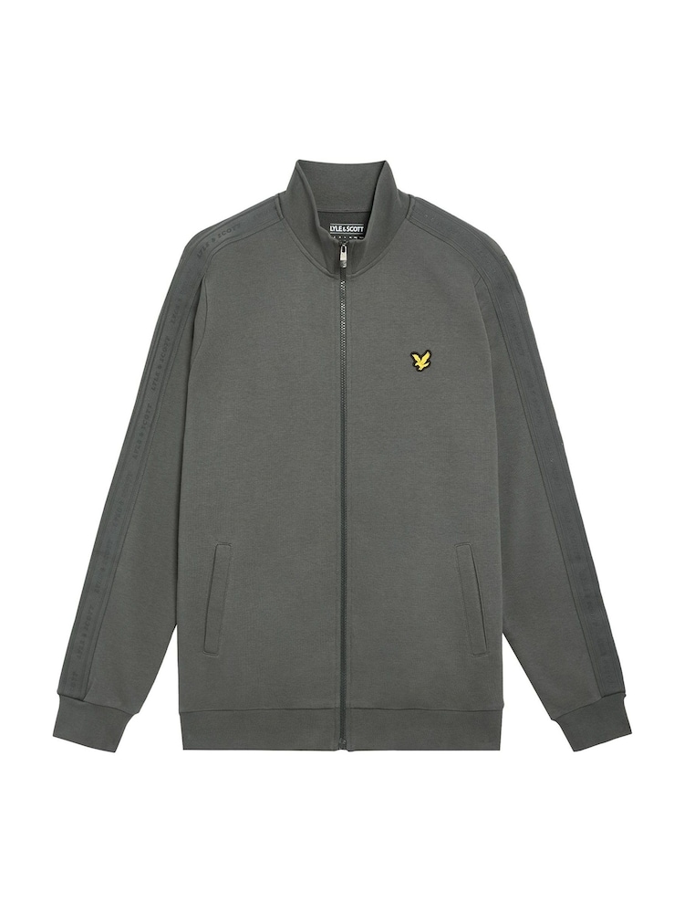 Lyle & Scott Grey Tape 100% Cotton Track Top - Image 5 of 5