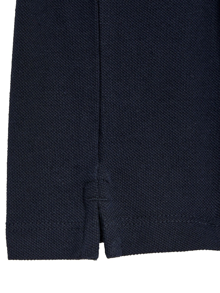 Lyle & Scott Dark Blue Linen Polo Shirt - Image 3 of 3