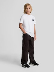 Lyle & Scott White Disrupt Graphic Print 100% Cotton T-Shirt - Image 3 of 5