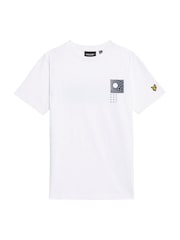 Lyle & Scott White Disrupt Graphic Print 100% Cotton T-Shirt - Image 5 of 5