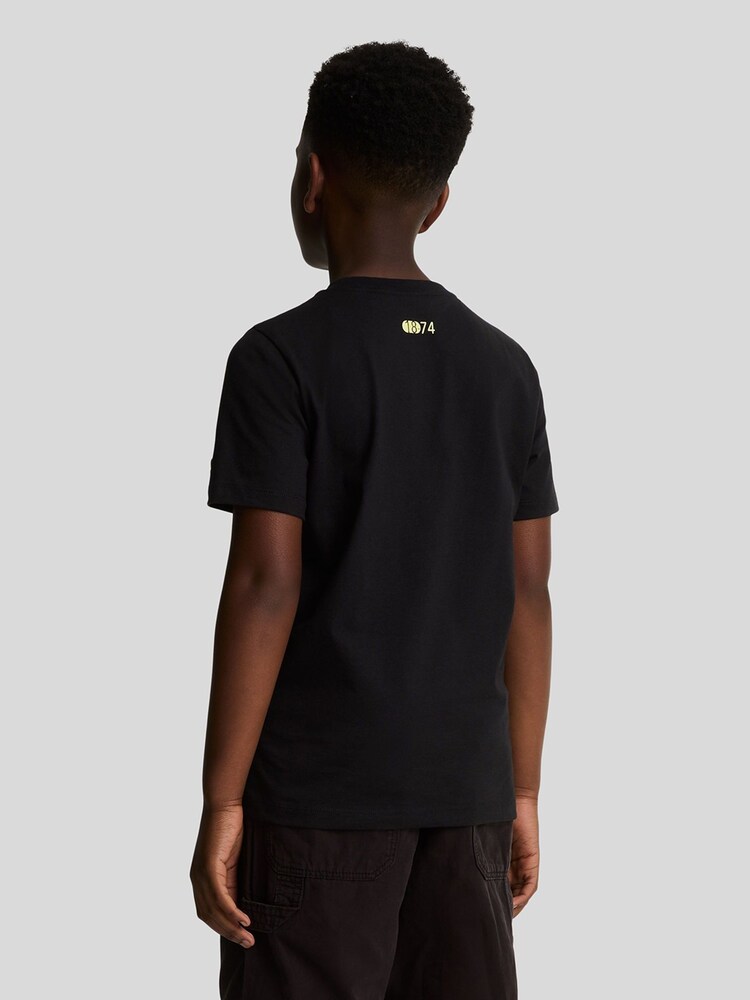 Lyle & Scott Black Formation Blur Graphic 100% Cotton T-Shirt - Image 2 of 5