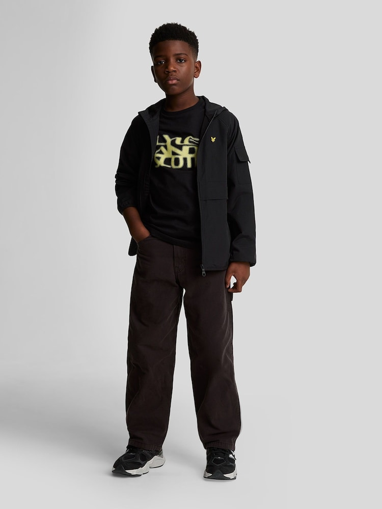 Lyle & Scott Black Formation Blur Graphic 100% Cotton T-Shirt - Image 3 of 5