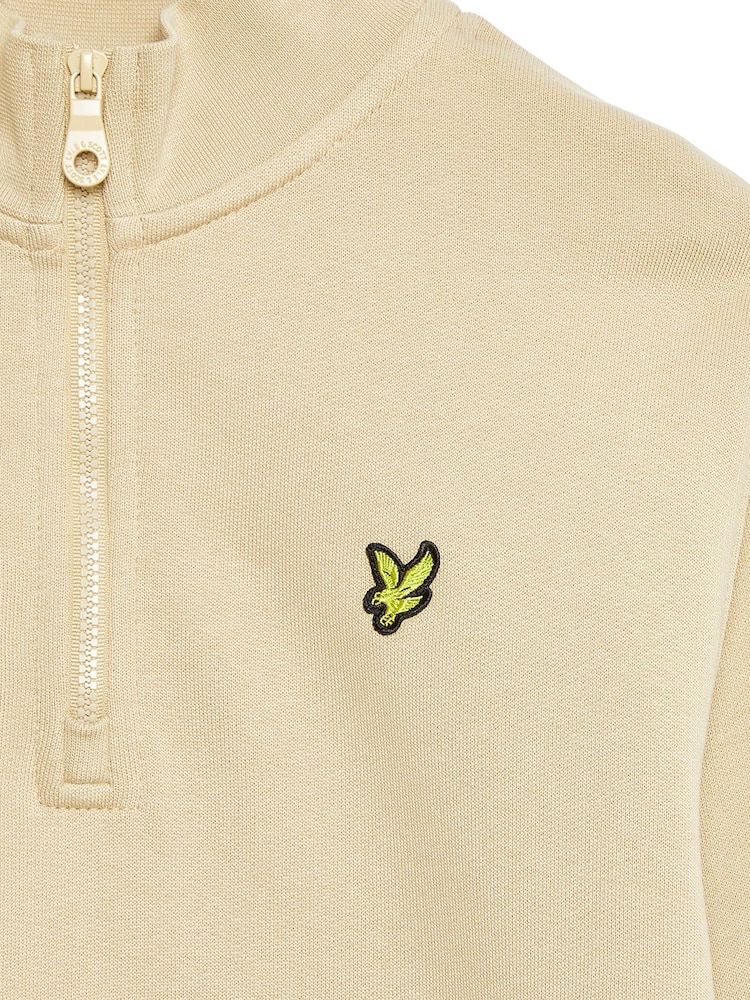 Lyle & Scott Cream Quarter Zip Pullover Jumper - Image 3 of 3