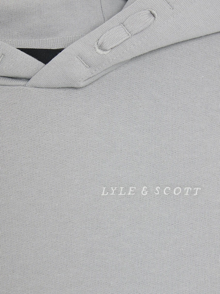 Lyle & Scott Grey Script Embroidered Hoodie - Image 2 of 3