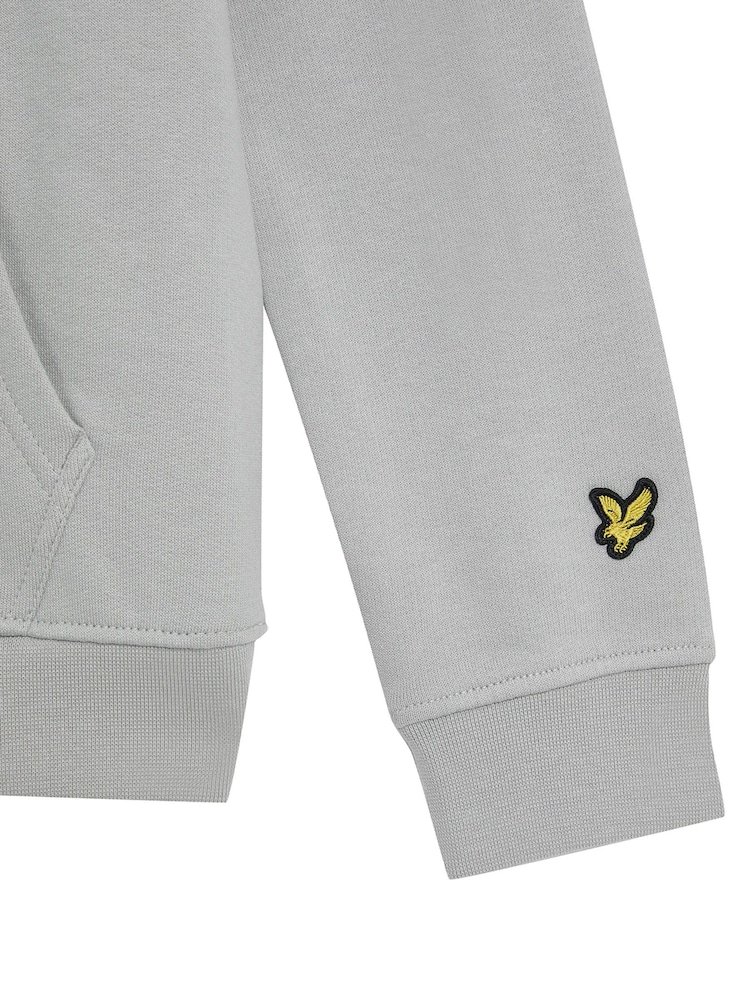 Lyle & Scott Grey Script Embroidered Hoodie - Image 3 of 3