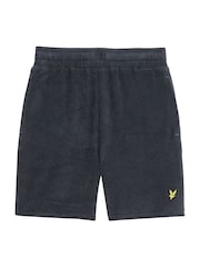 Lyle & Scott Blue Towelling 100% Cotton Shorts - Image 1 of 3