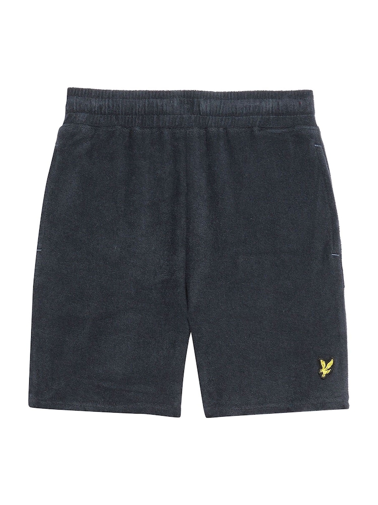 Lyle & Scott Blue Towelling 100% Cotton Shorts - Image 1 of 3