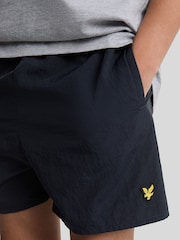 Lyle & Scott Blue Plain Swim Shorts - Image 4 of 6