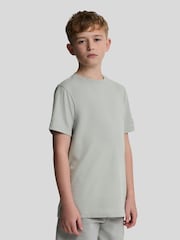 Lyle & Scott Grey Script Embroidered 100% Cotton T-Shirt - Image 1 of 5