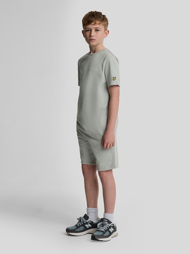 Lyle & Scott Grey Script Embroidered 100% Cotton T-Shirt - Image 3 of 5