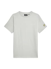 Lyle & Scott Grey Script Embroidered 100% Cotton T-Shirt - Image 5 of 5