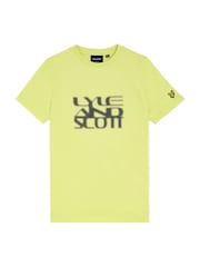 Lyle & Scott Yellow Formation Blur Graphic 100% Cotton T-Shirt - Image 1 of 3