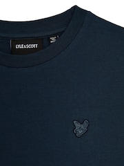 Lyle & Scott Blue Linen T-shirt - Image 2 of 3