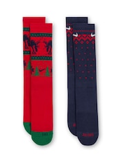 Natural - Nike Fairisle Crew Socks 2 Pack - Imagen 2 de 4
