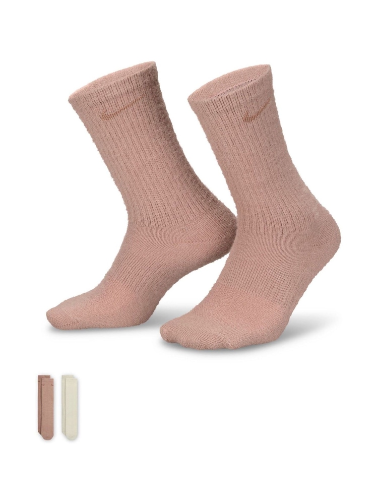 Nike Natural Cosy Everyday Cushioned Crew Socks 2 Pack - Image 1 of 4