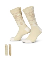 Cream color - Nike Fairisle Crew Socks 2 Pack - Imagen 1 de 4
